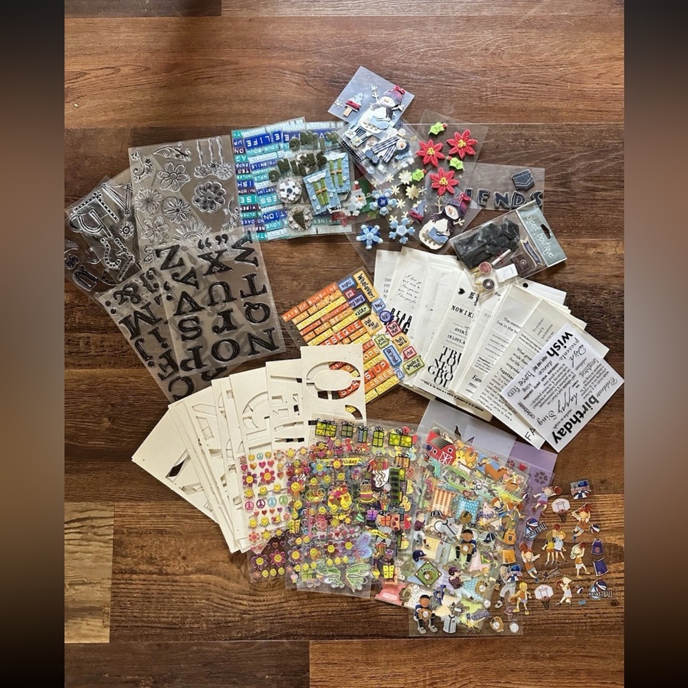 Scrap booking stickers